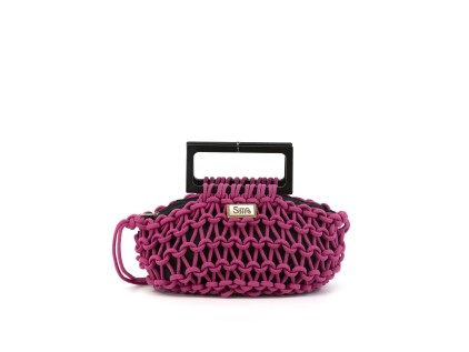 Crossbody cord wood CAMELIA fuxia